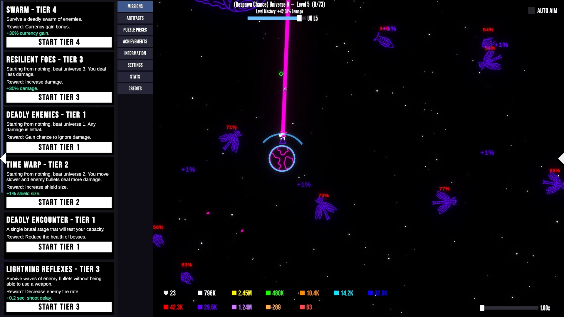 Hive Fall — missions screen